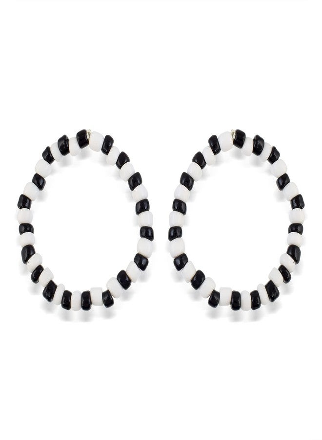 Morir Hand Made Black and Silver Bead Bracelet Evileye Protection for New Born Babies Traditional Bangles for Baby Girl Or Baby Boy-Set of 2(1 Pair) for New Borns (0-1yrs) - Image 2