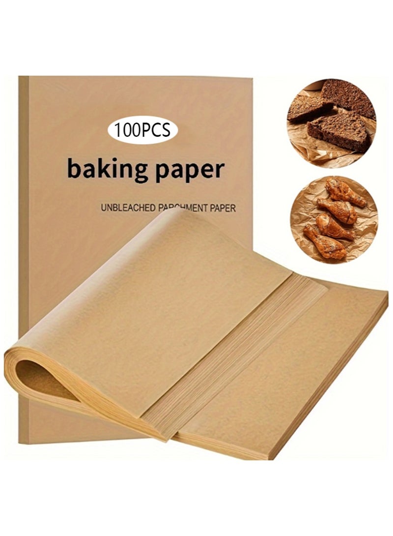100 قطعة من ورق كرافت الخبز ، 40 * 30 سم غير عصا قبل قطع ورق كرافت الخبز - Image 1