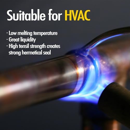 Vouyar 20 Sticks Brazing Rods Bcup-5 15% Silver Solder Phos Copper Brazing Alloys Flat Welding Rods Industry 0.050" x 1/8" x 14" for Air Conditioning Refrigerator Cold Storage HVAC Units - Image 5