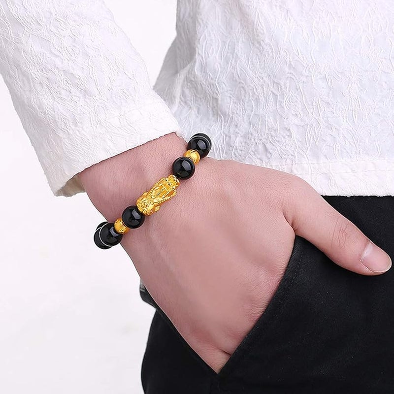 RIOSO Feng Shui Good Luck Bracelets for Men and Women Black - Image 5