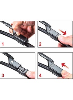 RBW 90213 Peugeot Rifter/ Berlingo/ Combo/proace City 2019+ 24+17 Inch / 600+430 mm Banana Wiper Set  - Image 2