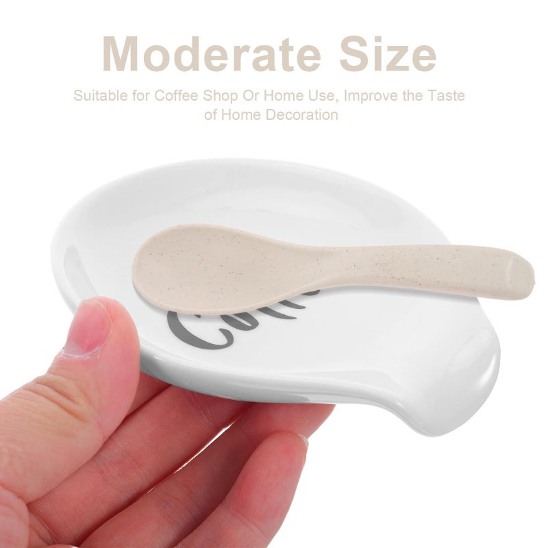 Compact Porcelain Spoon Rest Holder for Kitchen Counter Coffee Bar Accessories - Image 4