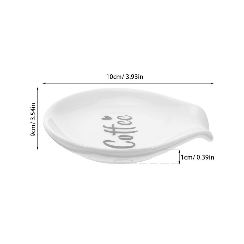 Compact Porcelain Spoon Rest Holder for Kitchen Counter Coffee Bar Accessories - Image 3