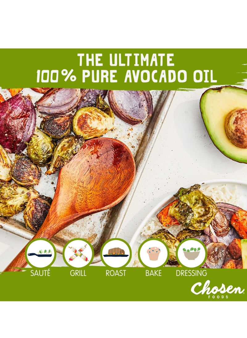 Chosen FOODS - 100% Pure Avocado Oil Keto and Diet Friendly 1 L - Image 1
