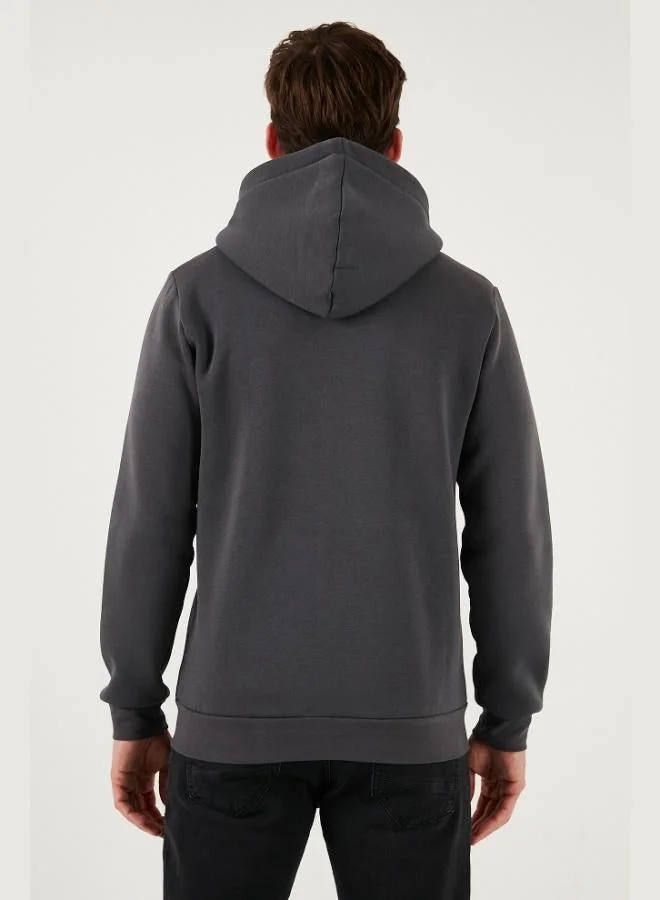 Buratti  Buratti Regular Fit Hooded Zippered Furry Soft Coated Winter Sweat Men's SWEAT 5905340 for Men | Best Price UAE