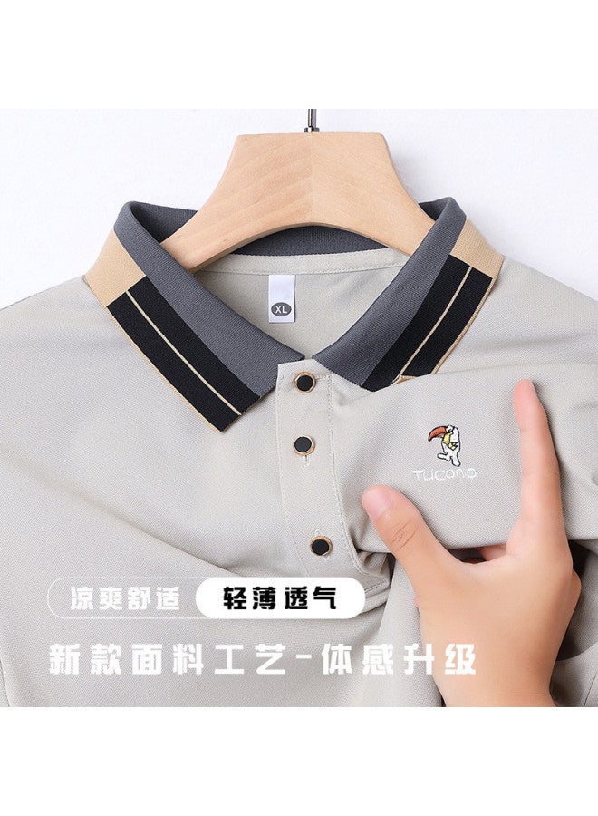 Tucano summer Versatile Men's New Short-sleeve Breathable Comfortable Collared T-shirt - Image 2