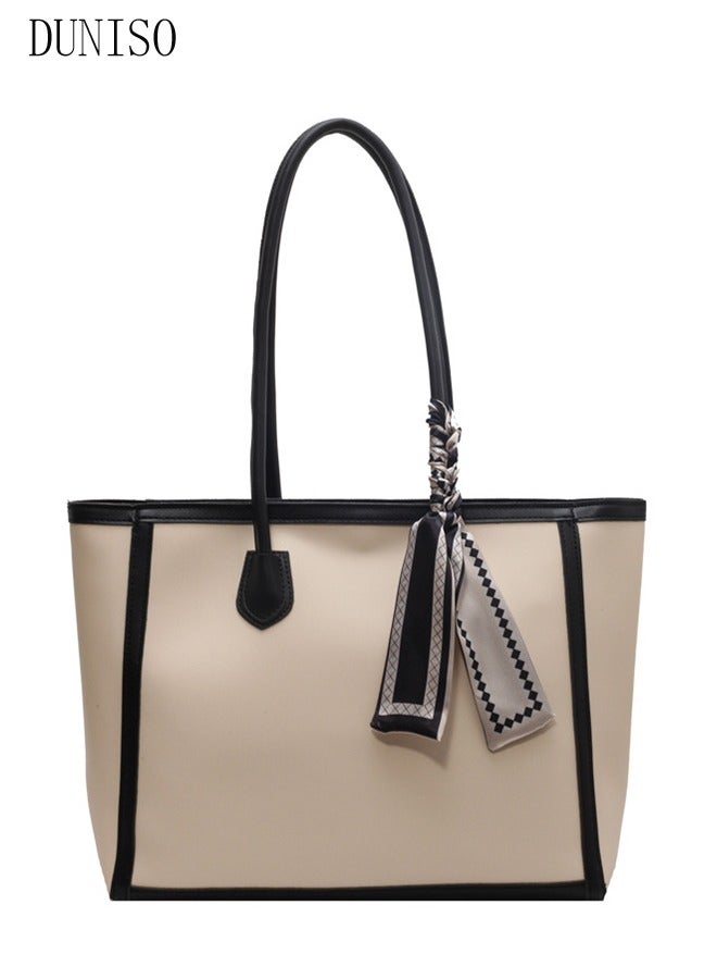 DUNISO Women's Shoulder Tote Bag Faux Leather Handbag for Women Large Capacity Messenger Fashionable Travel Shoulder Bag for Ladies Girls College Students - Image 2