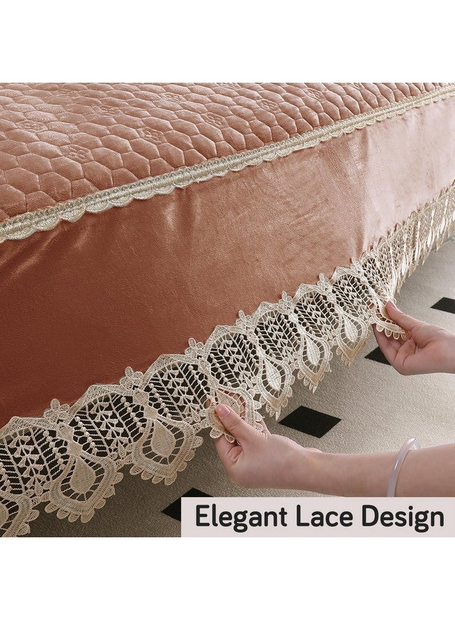 HOKIPO Premium Dutch Velvet Anti Slip Sofa Seat Mat for 3+2 Seater and 1/2/3 Seater Sofa. Make Your Own Sofa Cover Set, Mat Length 90 cm, Light Brown (AR-4951-LBR) - Image 5