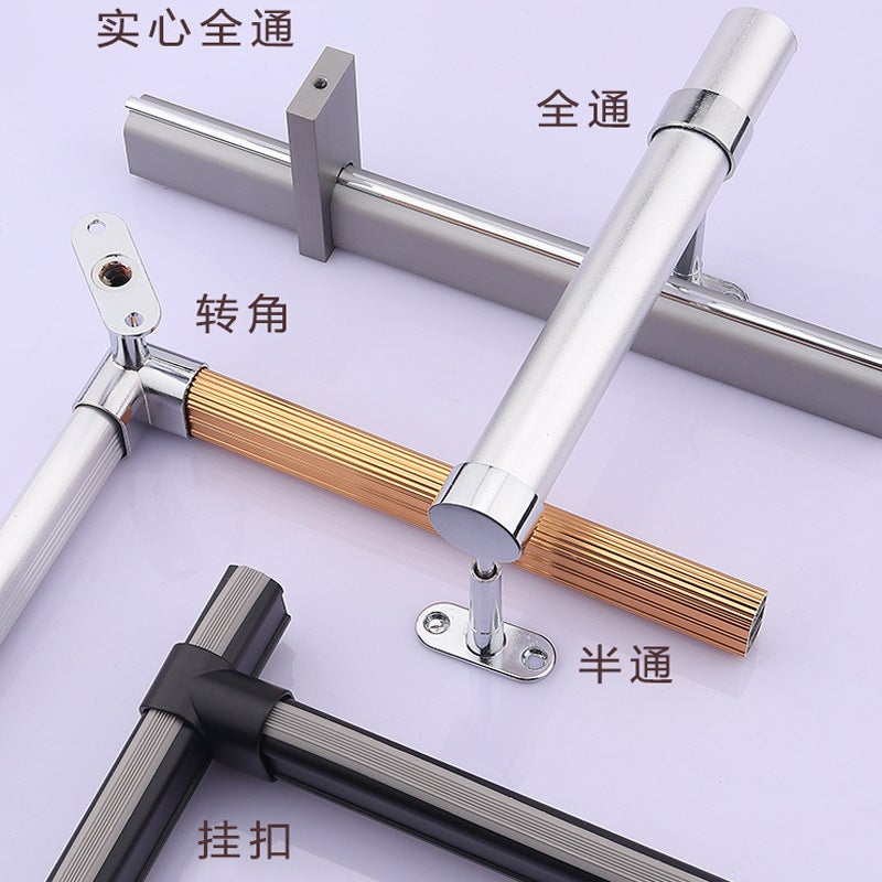 Wardrobe Accessories Clothes Rail Corner Flange Seat Multi-Style Thickeneded Alloy Corner Clothes Support Top-Mounted Hanging Clothes Pass Seat - Image 4