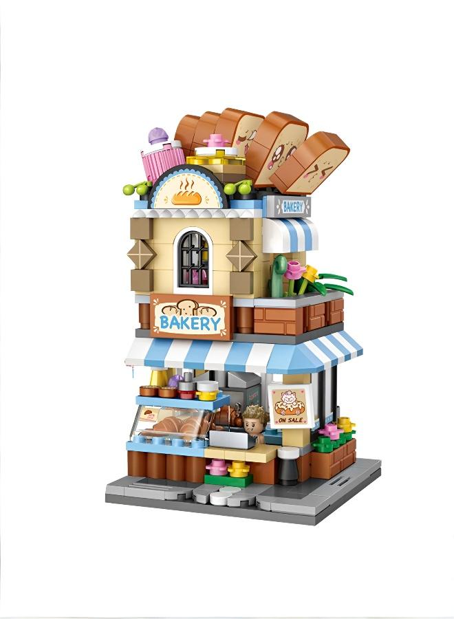Loz Commercial Street Series Bakery Building Block Set - Image 1