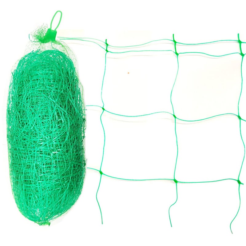 HHTHH Green Trellis Netting 4x100 ft Heavy Duty Garden Netting Polypropylene Plant Support Net for Climbing Vegetables Fruits Flowers - Image 1