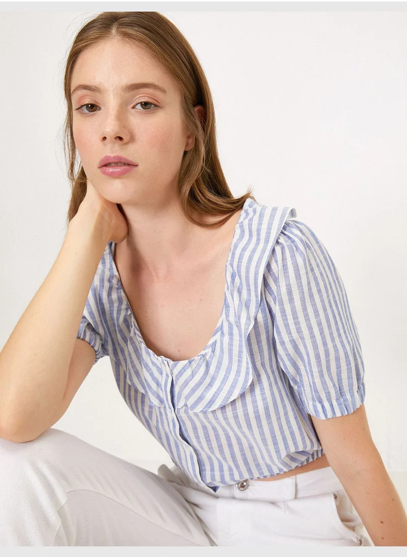 كوتون Striped Blouse