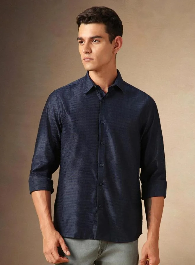 Dennis Lingo Dennis Lingo Textured Long Sleeves Button Down Shirt