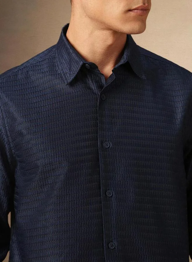 Dennis Lingo Dennis Lingo Textured Long Sleeves Button Down Shirt