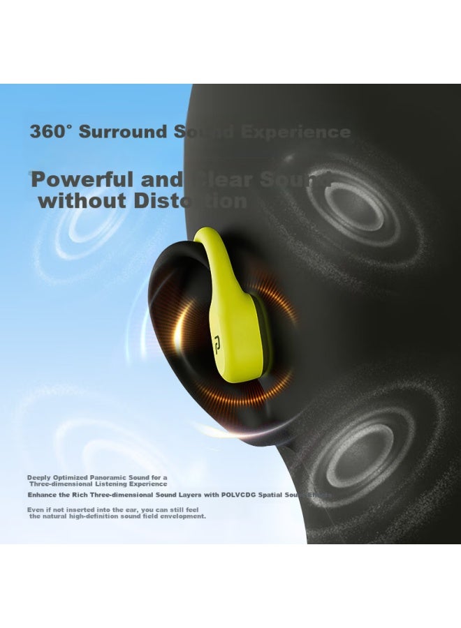 Polvcdg X9 Bone Conduction Swimming Headphones, Sports Bluetooth Headphones, Open-style Non-in Running Cycling Fitness-specific Waterproof Sweat-resistant Long Battery Life Call Noise Reduction Ear-hook Headphones - Image 2