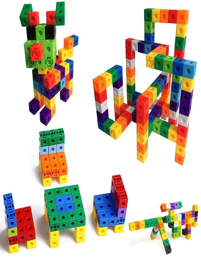 PULSBERY Cubic Blocks, Interlocking, Creative and Learning Educational Toy Set for Kids,Block Game for 3-8 Years Old Kids Boys & Girls,Multi Color,Multicolor - Image 2