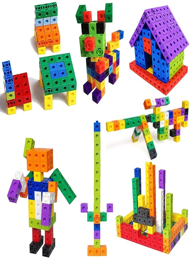 PULSBERY Cubic Blocks, Interlocking, Creative and Learning Educational Toy Set for Kids,Block Game for 3-8 Years Old Kids Boys & Girls,Multi Color,Multicolor - Image 1