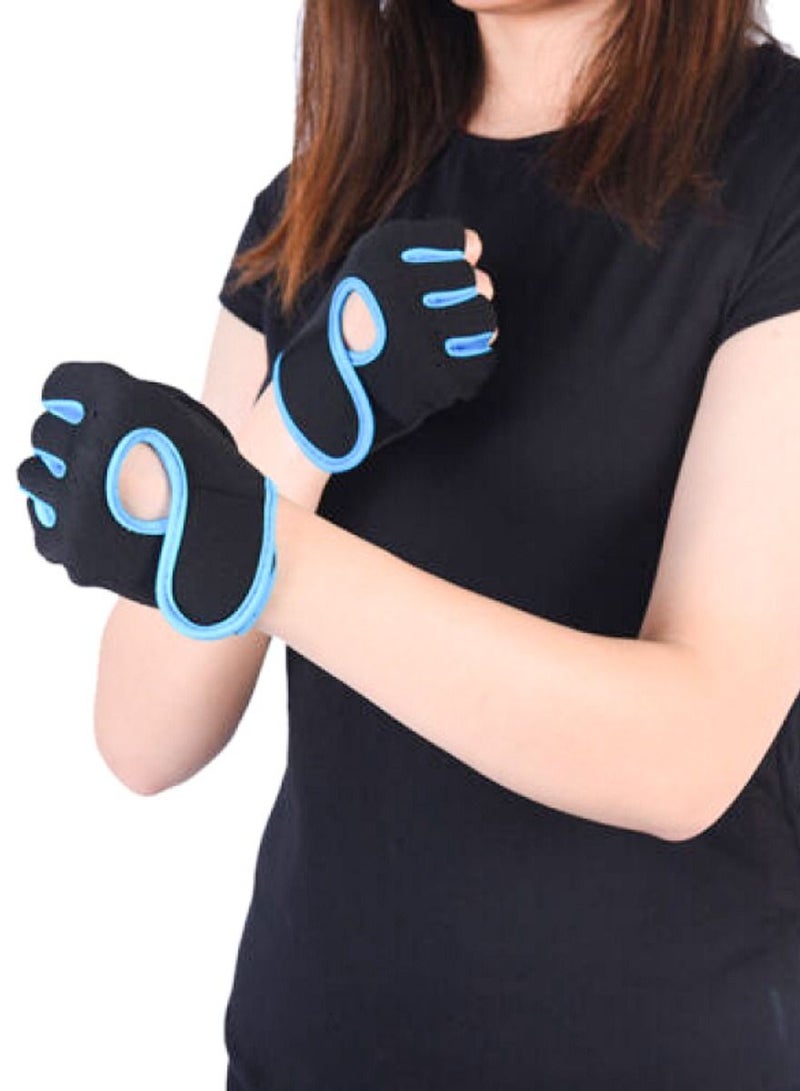 SPORT Workout Glove Set for Sports, Lifting Weights, Gym Excercise, Home Workouts And Fashion, Open Finger Gloves Pair With Full Palm Protection, Textured Non Slip Grip, Wrist Support for Men And Women  - Image 5