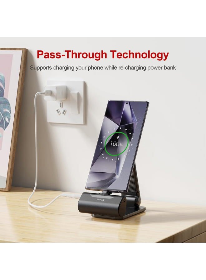 iWalk Small USB-C Portable Charger, 4500mAh Portable Charger for iPhone 16/15 16 Plus 16 Pro Max Mini Power Bank for Samsung Galaxy S25 S24 S23, Z Flip 5, Note, Moto, LG, Google Pixel, Black - Image 5
