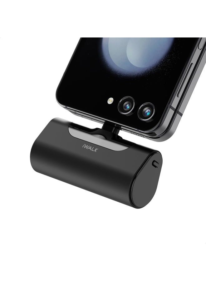 iWalk Small USB-C Portable Charger, 4500mAh Portable Charger for iPhone 16/15 16 Plus 16 Pro Max Mini Power Bank for Samsung Galaxy S25 S24 S23, Z Flip 5, Note, Moto, LG, Google Pixel, Black - Image 1