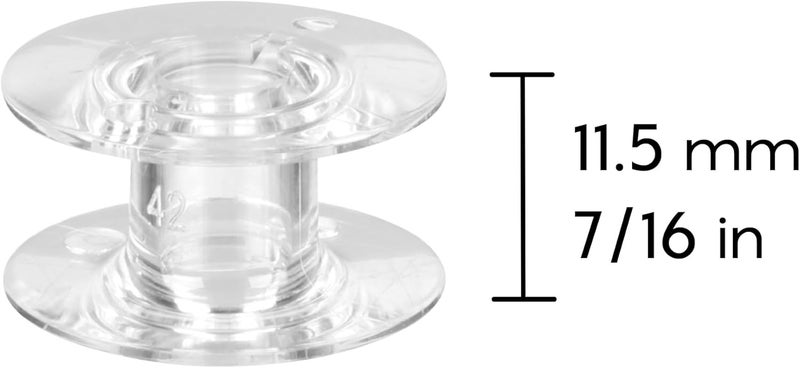 brother Sewing and Embroidery Bobbins 10-Pack, SA156,Clear, 11.5 mm - Image 3