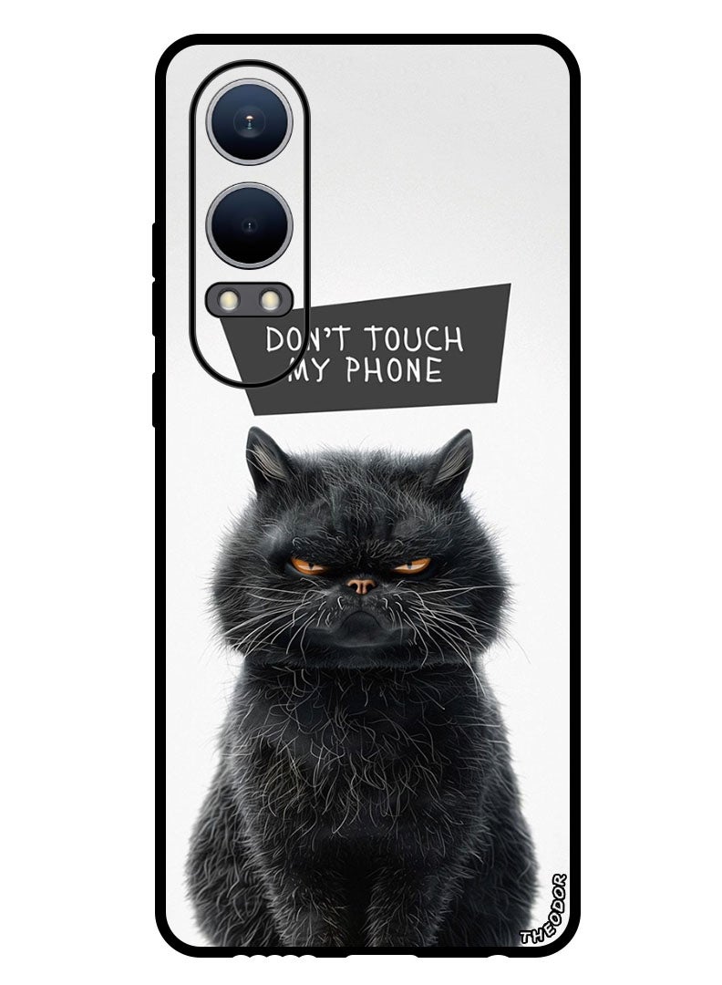 Theodor Protective Case Anti Scratch Shock Proof Bumper Cover For OnePlus Nord CE4 Lite Dont Touch My Phone Cat - Image 1