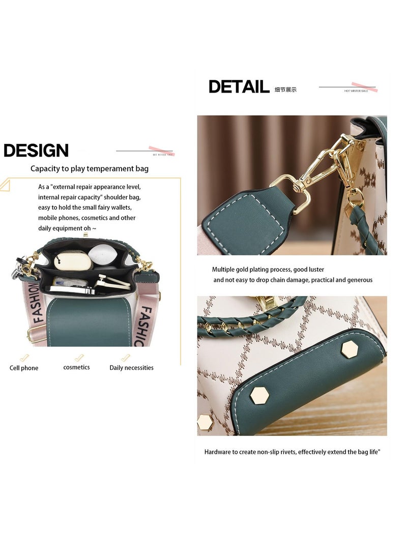 SYOSI Crossbody Bag, Fashion Handbag, Shoulder Bag Exude A Fashionable Temperament, Fashion Forward Women Style (Green) - Image 3