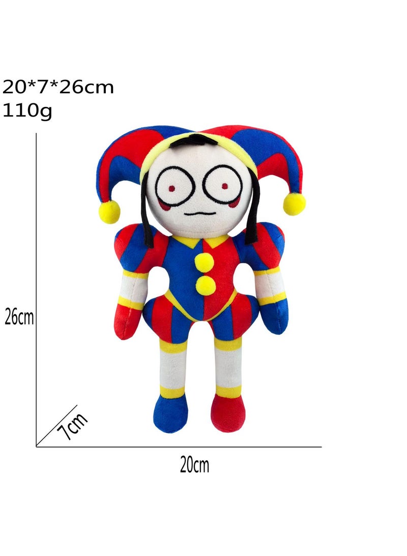 1 Pcs The Amazing Digital Circus Plush Toy Big Eyes Clown 26Cm