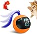 Migipaws Interactive Cat Ball Toy Set Fun Tracker Automatic Rolling Chase Ball with Fluffy Tail A Small Mice Rechargeable Orange - Image 3