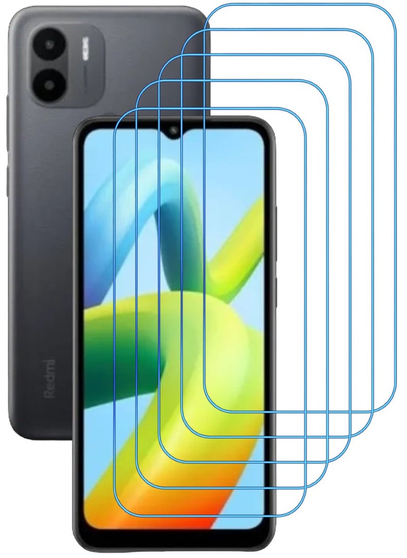 ACLIX 5 Pieces Antistatic ESD Dustproof Premium Quality High Definition Clear Tempered Glass Screen Protector Designed For Xiaomi Redmi A1+ - Image 1