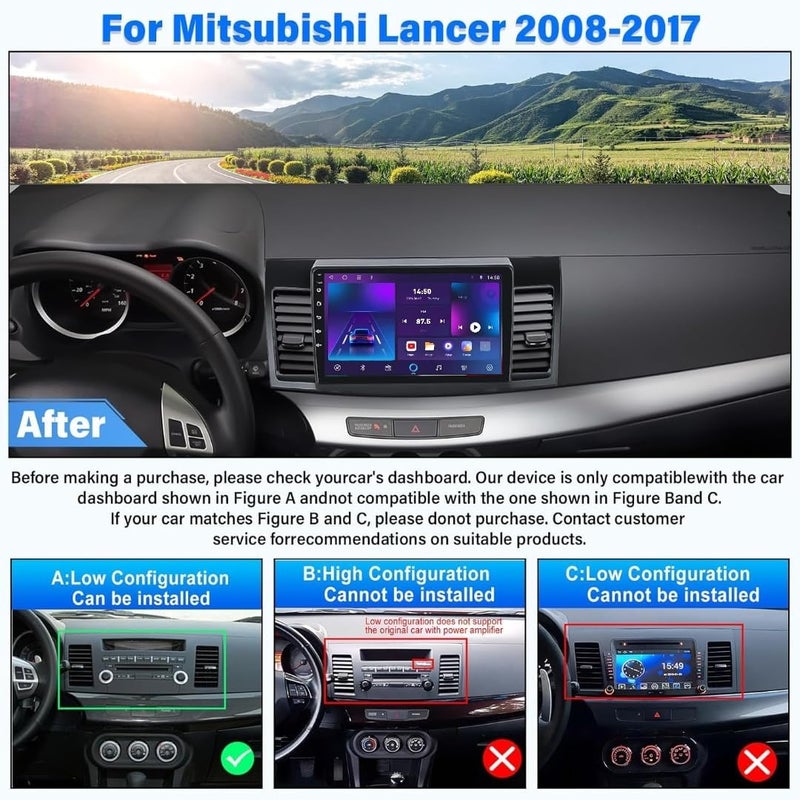 VIEREX 10.2-Inch Car Stereo for Mitsubishi Lancer - Image 3