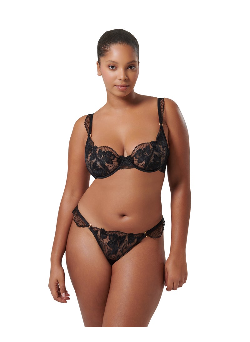 BLUEBELLA Strappy Mesh Detail Wired Bra  - Image 1