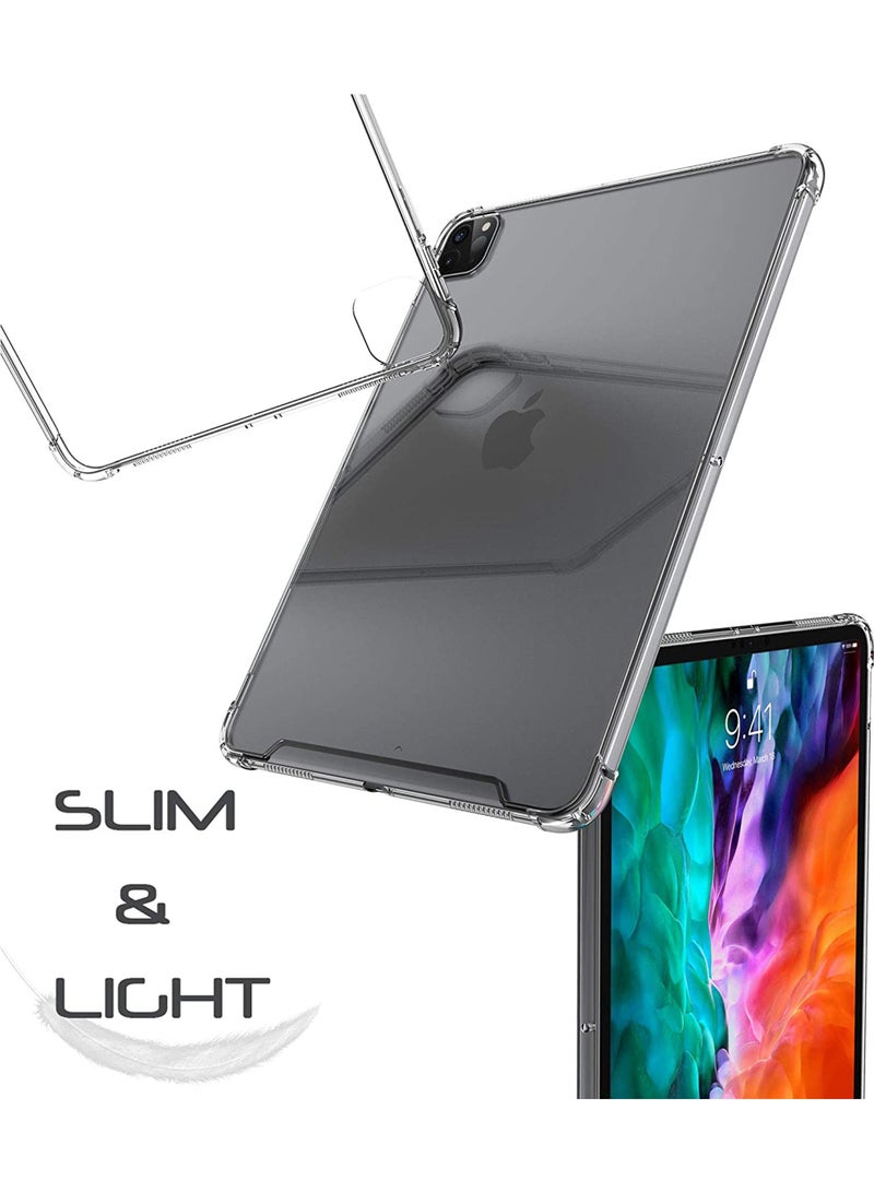Rock Pow Compatible with iPad Pro 12.9 Inch 2022 Case Clear Protective Case with Pencil Holder Ultra Thin Hard Back Shockproof Double Air Pocket Bumper Cover Clear - Image 5