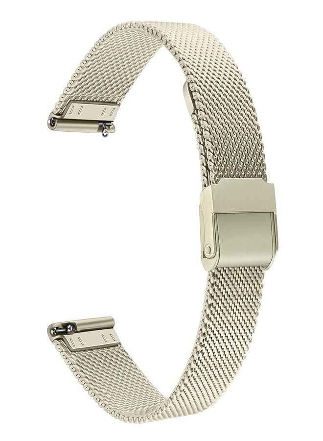 TRUMiRR Women Band for Venu 3S / Venu 4 41mm Smart Watch, Mesh Stainless Steel Watchband Soft Gold Strap for Garmin Venu 2S / Vivomove 3S / Forerunner 265S - Image 3