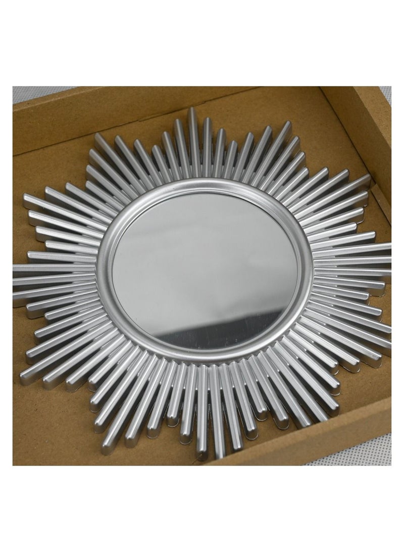 Decorative Wall Mirror With Clock Set Of 3 (Silver) For Wall Home Decoration Living Room Bedroom Wash Basin Craft Kitchen Hall  - Image 3