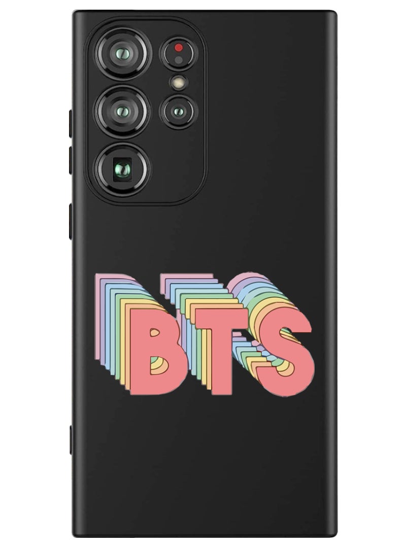 Theodor Protective Slim Fit Case Liquid Silicone Cover with Full Body Protection Anti-Scratch Shockproof Case For Samsung Galaxy S24 Ultra (Black) - BTS - Image 1