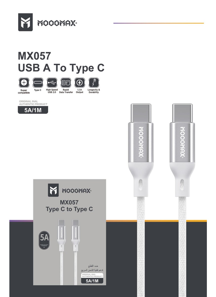 MOOGMAX MX057 1 Meter Charging Cable, Grey 