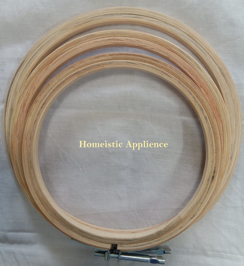 Homeistic Applience Homeistic Applience� Embroidery Accessories Wooden Hoop Ring 6, 7, 8 inch Number for Hand Work or Embroidery Work (Set of 3, Wooden)  - Image 4