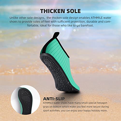 ATHMILE Water Shoes for Women Men Quick-Dry Aqua Socks Swim Beach Barefoot Yoga Exercise Wear Sport Accessories Pool Camping Must Haves Adult Youth Size - Image 3