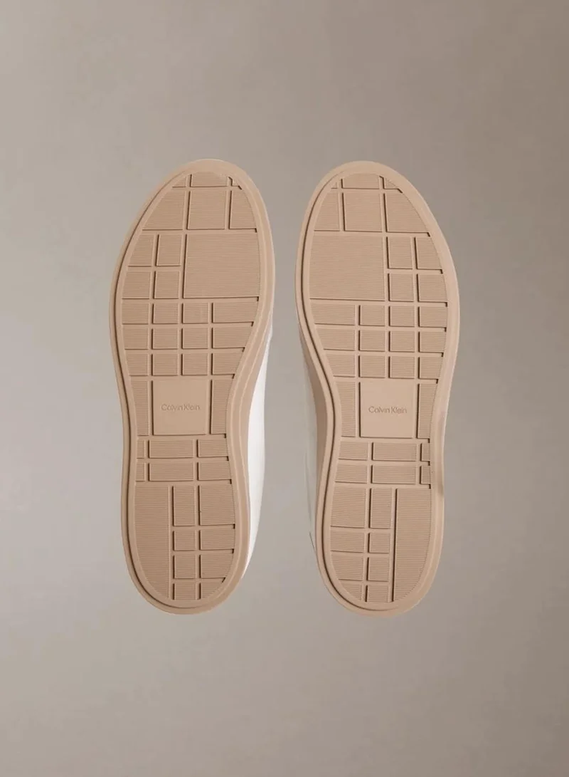 Calvin Klein White/Bordeaux Suede Low Profile Trainers for Men | Best Price UAE