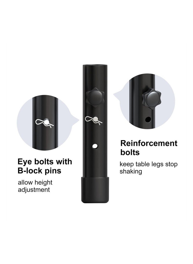 NIBEMINENT Table Leg Extenders for Folding Tables, 4 Pack Risers Height Extenders, Metal Extensions Straight and Bent Legs Improving Your Back Pain - Image 3