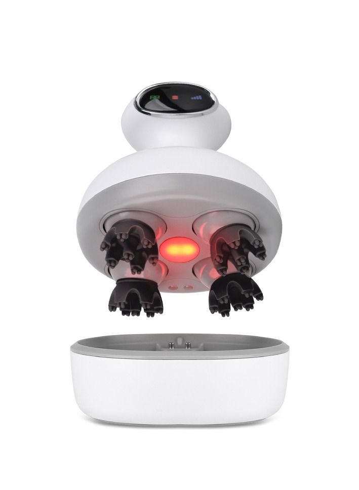 مدلك كهربائي لرأس فروة الرأس مع وضع الاهتزاز محمول باليد مع عجن أنسجة عميقة يحفز نمو الشعر ويطلق الإجهاد تدليك الجسم بالكامل للعضلات والكتف وآلام العجل - Image 1