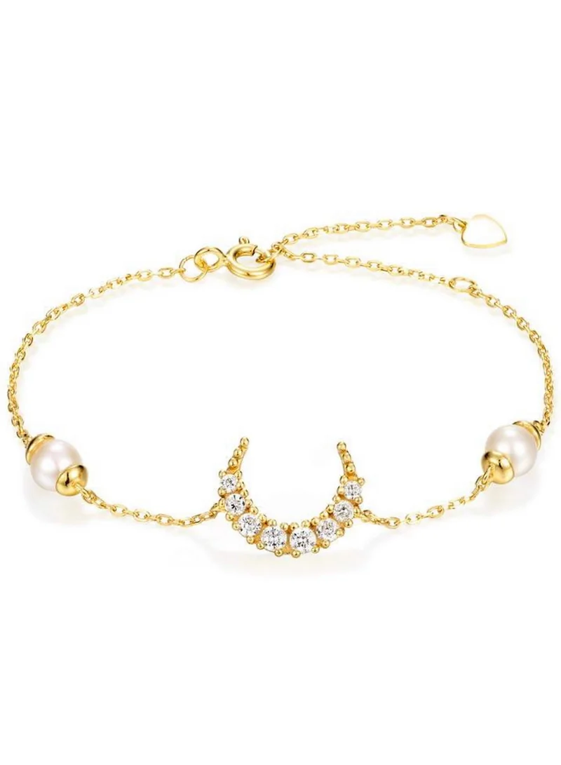 هزمير جولري The Sukh Pearl Bracelet in Gold Plated Silver