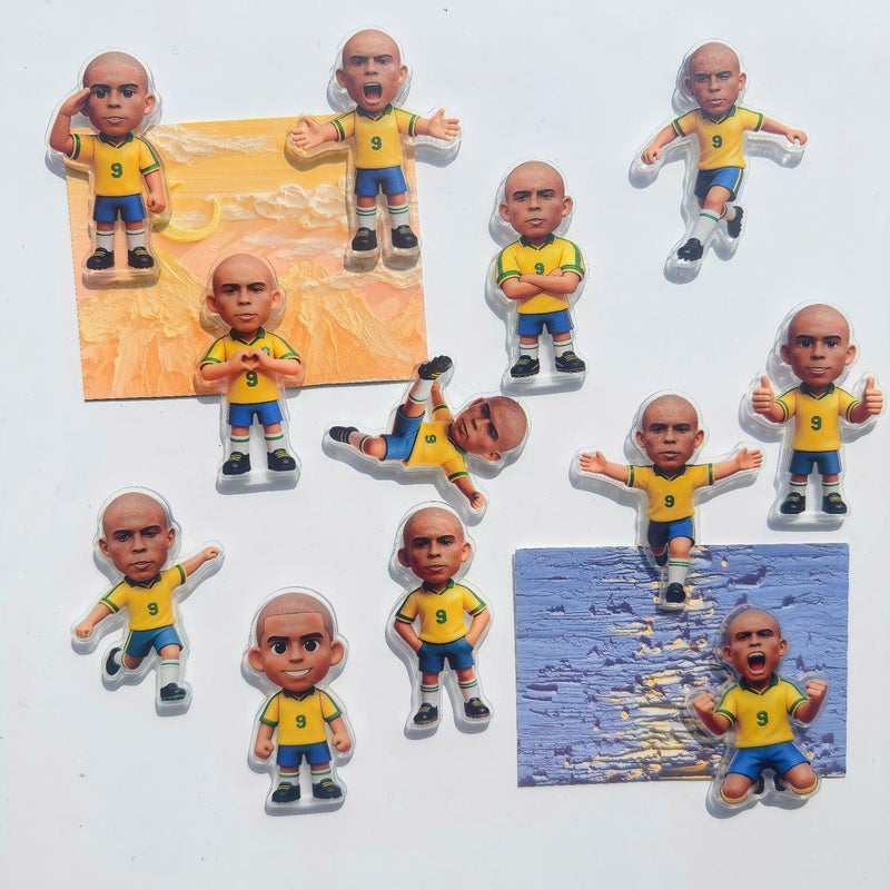 Cartoon Soccer Star Refrigerator Magnet – World Cup Fan Souvenir Gift - Image 1