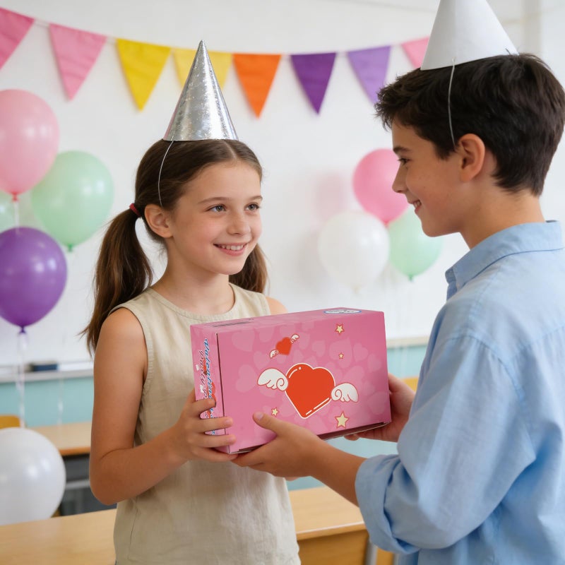 Mason Life Valentine's Day Gem Gifts for Kids - 28 Pack Crystal Gems and Cards with Heart Boxes, Natural Crystals Rock Gift Exchange for School Boys and Girls, Fun Classroom Exchange Party Favor - Image 5