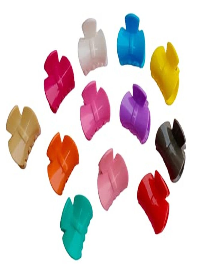 SBS Hair Clip Clutcher/Claw Clip For Women & Girls (Multi colour) pack of 12 piece - Image 1