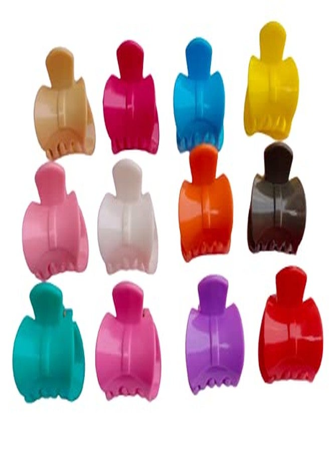 SBS Hair Clip Clutcher/Claw Clip For Women & Girls (Multi colour) pack of 12 piece - Image 2