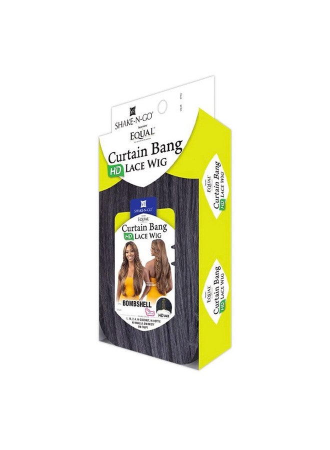 فري تريس باروكة شعر أمامية دانتيل عالية الدقة من FreeTress Equal Curtain Bangs Bombshell (1B) - Image 2