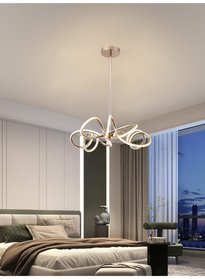 بيست باور ثريا سقف حديثة LED موديل 6176 - بارتفاع قابل للتعديل (80 سم) - 30 واط - 3 مستويات إضاءة قابلة للتعتيم - مثالية لغرفة المعيشة أو الطعام أو النوم  - Image 1