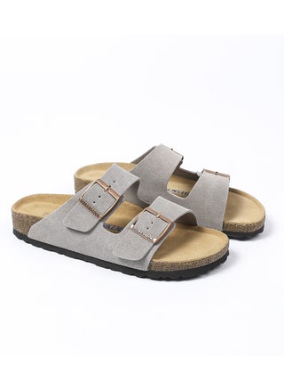 Grey suede